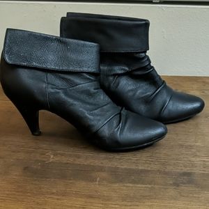 Kelly Katie Black Ankle Heeled Boots Booties